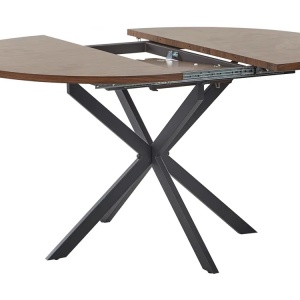 Produs Resigilat Masa extensibila Re-Bloom Friona, MDF/fier, 110-140x110x75 cm, 6 persoane, maro inchis/negru - Verificat A - Img 5