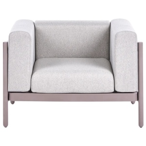 Produs Resigilat Set 2 fotolii de gradina Re-Bloom Ferretti, plastic/textil, 98x73x68 cm, perne incluse, 150 kg, gri/taupe - Verificat A - Img 6