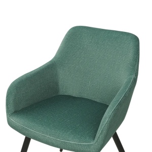 Produs Resigilat Set 2 scaune de masa Re-Bloom Casmalia, catifea, 60x66x80 cm, sezut 50x36 cm, 150 kg, verde inchis/negru - Verificat A - Img 5