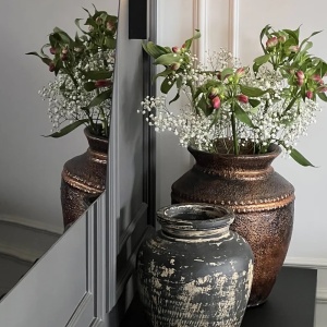 Produs Resigilat Vaza decorativa Re-Bloom Puchong, ceramica, 32x32x40 cm, cupru - Verificat A - Img 3