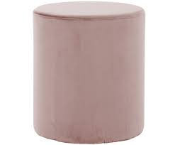 Puf Daisy din catifea roz, 38 x 45 cm - Img 1