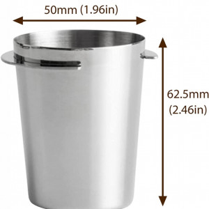 Recipient pulbere pentru expresor Coairrwy, otel inoxidabil, argintiu, 51 mm, 120 ml - Img 2