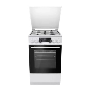 RESIGILAT – ARAGAZ MIXT GORENJE K5341WJ, 50x60cm, 4 arzatoare gaz, Cuptor electric, 9 functii, Clasa A, Grill, Alb