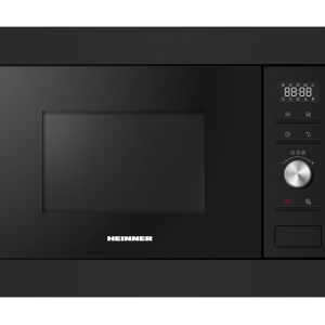RESIGILAT – Cuptor cu microunde incorporabil Heinner HMW-MDBI28GDBK, Putere 900W, Capacitate 28L, Grill, 5 trepte de putere, Sticla neagra
