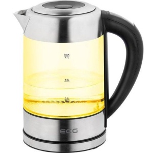 RESIGILAT - Cana fierbator din sticla ECG RK 1777 iluminare colora, 1,7 L, 2200 W, LED - Img 3