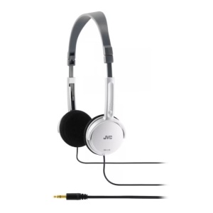 Resigilat - Casti audio JVC HA-L50-WE, Cu fir, On-ear, design elegant, alb