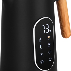 RESIGILAT - Fierbator electric ECG RK 1799 Smart Black, 1.7 litri, 2200 W, pereti dubli, panou tactil, functii presetate, negru - Img 2