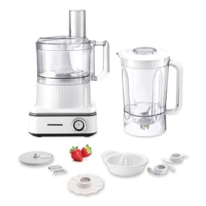 Robot de bucatarie Heinner HFP-K1000WP, 6 viteze, 1000 W, 2.3 l, Functie Pulse, Alb - Img 2