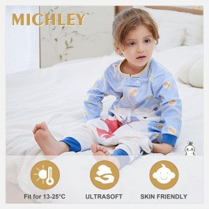 Sac de dormit cu maneca lunga pentru copii MICHLEY, poliester, multicolor, 2-4 ani - Img 2