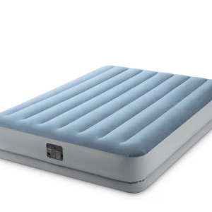 Saltea gonflabila Queen Dura-beam Mid-Rise Comfort INTEX 64159, 152x203xH36 cm, pompa electrica integrata, bleu, Resigilat, Grad A