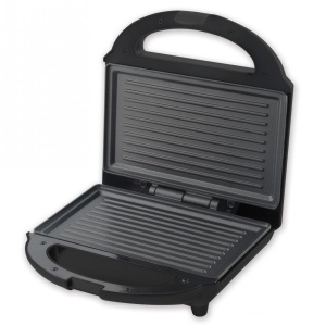 Sanwich maker Heinner SM-H700BK, Putere 700W, Placi antiadezive fixe tip grill, Negru - Img 2
