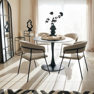 Scaun Alice bej, 53/80/59 cm - Img 3