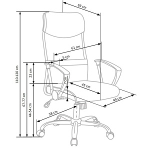 Scaun birou HLM Viro, mesh, negru - Img 4