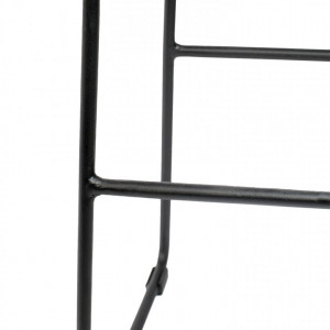 Scaun de bar, metal, negru, 40 x 65 x 30 cm - Img 3