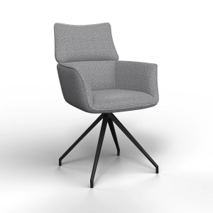 Scaun din textil Paolo, gri