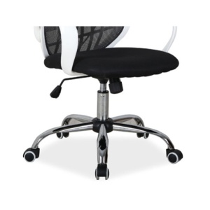 Scaun directorial mesh SL Dexter alb - negru - Img 3