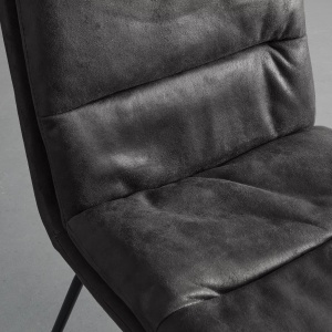Scaun Kona, tapitat in catifea gri, 48/90/65 cm - Img 5