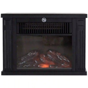 Semineu electric, 600W/1200W, plastic/metal, negru, 34 × 17× 25 cm, Resigilat, Grad A - Img 2