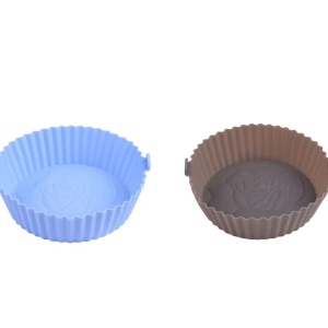 Set 2 cosuri pentru friteuza cu aer Juingio, silicon, gri inchis/albastru, 20,7 x 16,5 x 6,7 cm