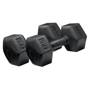 Set 2 gantere Iron Gym, 2x4 Kg, premium, Vinil, Negru, Resigilat, Grad A