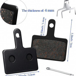 Set 2 perechi de placute pentru frana de disc si 2 perechi de saboti Rominvic, metal, rosu/negru, 70 mm