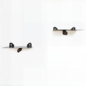 Set 2 rafturi perete decorative 21x6x15 cm, metal 100%, stil industrial boem, capacitate 5 kg, maro/negru - Verificat A · Re-Bloom - Img 2
