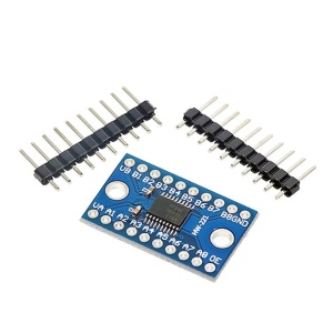 Set 3 module de conversie nivel logic TXS0108E cu 8 canale 10Gtek, metal, albastru/negru, 26,6 x 16,4 mm
