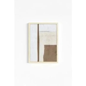 Set 3 tablouri decorative MDF/lemn masiv, 3x70x100 cm, MDF 100%, cadru lemn solid 2 cm, imprimare digitala, bej/alb/maro - Verificat A · Re-Bloom - Img 4
