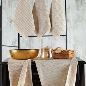 Set 5 prosoape, bumbac 100%, 38x65 cm, 270g/m², lavabil 40°C, bej - Verificat A · Re-Bloom - Img 3