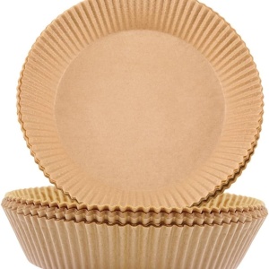 Set 50 hartii de copt pentru friteuza cu aer Toyviddy, natur, 20 x 4,5 cm - Img 1