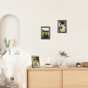 Set 7 rame foto de perete Giftgarden, lemn, argintiu, 10 x 15 cm - Img 2