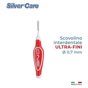 Set 8 periute interdentare Silver Care Ultra-Fine Size 1-0,7 mm capac protectie culoare Rosie - Img 2