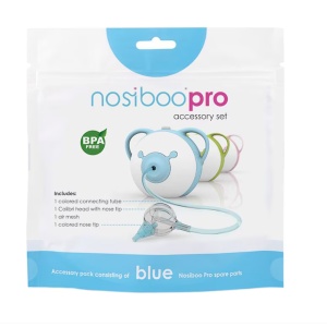 Set accesorii aspirator nazal electric Nosiboo Pro, Albastru, Resigilat, Grad A