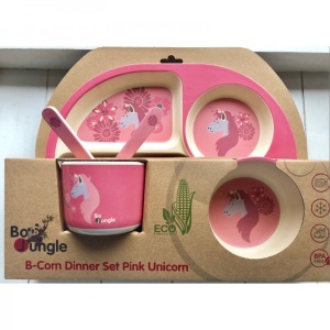 Set cina pentru bebelusi Unicorn Roz - Img 2