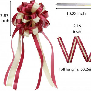 Set de 10 funde pentru cadouri/petrecere EDATOFLY, polipropilena, alb/rosu, 45,9 cm - Img 2