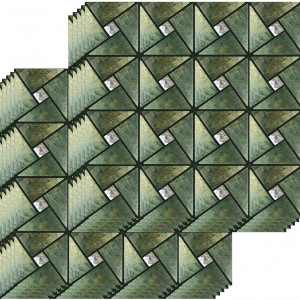 Set de 10 placi mozaic autocolante DUEBEL, sticla/metal, multicolor, 11.8 x 11.8 inchi - Img 1