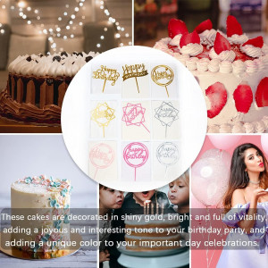 Set de 10 topere pentru tort Hokkien, plastic, multicolor, 17 x 11 cm 