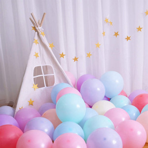 Set de 100 de baloane pentru petrecere JIASHA, latex, multicolor, 25 cm - Img 3