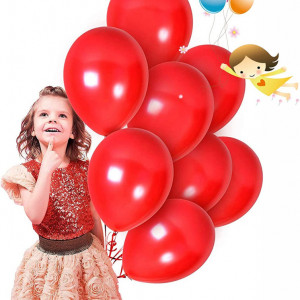 Set de 100 de baloane pentru petrecere JIASHA, latex, rosu, 30 cm