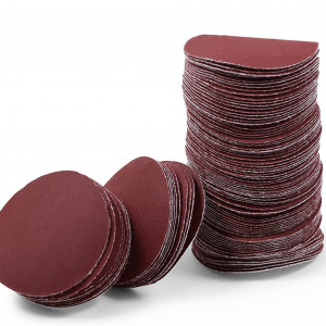 Set de 100 de discuri abrazive Leontool, oxid de aluminiu, rosu, 400, 5,5 cm