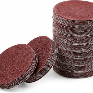 Set de 100 de discuri abrazive Leontool, oxid de aluminiu, rosu, 800, 7,5 cm