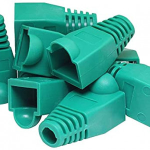 Set de 100 protectii pentru cablul Ethernet Uotyle, plastic, verde, 2,8 x 1,5 x 1,5 cm - Img 3