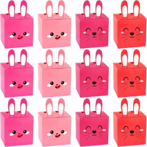 Set de 12 cutii pentru prajituri Qpout, hartie, multicolor, 7,5 x 7,5 x 7,5 cm