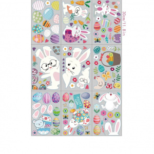 Set de 126 stickere pentru fereastra Aiweomi, PVC, multicolor