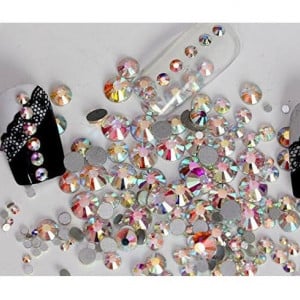 Set de 1440 strasuri pentru proiecte DIY Jollin, sticla, multicolor, 4 mm - Img 4