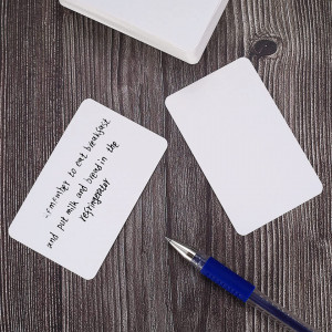 Set de 150 cartonase pentru carti de vizita/etichete Tomoyuki, hartie,alb, 8,9 x 5,2 cm - Img 6