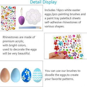 Set de 16 oua pentru Paste cu accesorii pentru decor Lamek, plastic, multicolor, 6,5 x 4,1 cm - Img 3