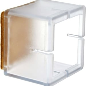 Set de 6 protectii pentru picioare mobilier Mogoko, silicon/pasla, transparent/maro, 34 x 34 x 30 mm