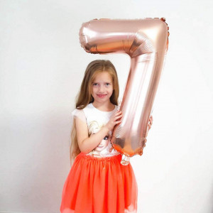 Set de 2 baloane pentru aniversare 17 ani Feelairy, folie, rose, 100 cm - Img 5