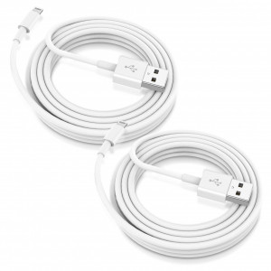 Set de 2 cabluri de incarcare pentru iPhone Susnwere, alb, 2 m